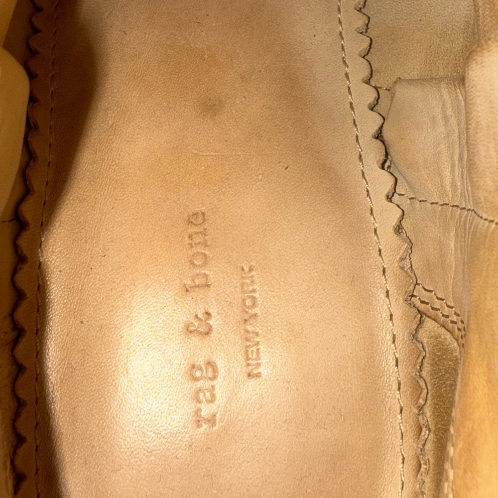 Rag & Bone Tan Leather Margot Booties, size 38.5 - Picture 7 of 7